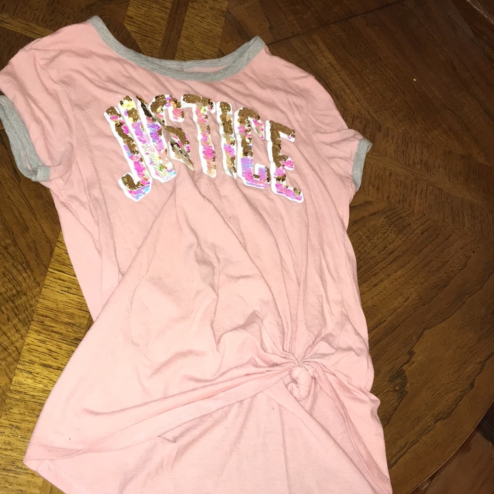 Pink sequin shirt